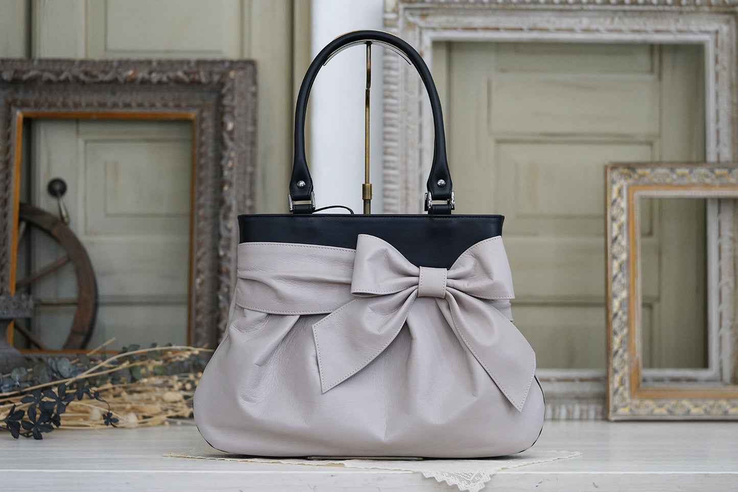 【ご当選者様用】リボンタックバッグ(ミルクティー)