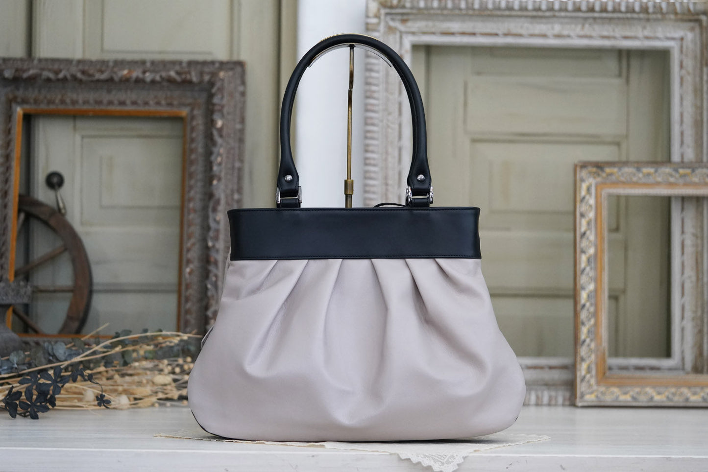 【ご当選者様用】リボンタックバッグ(ミルクティー)