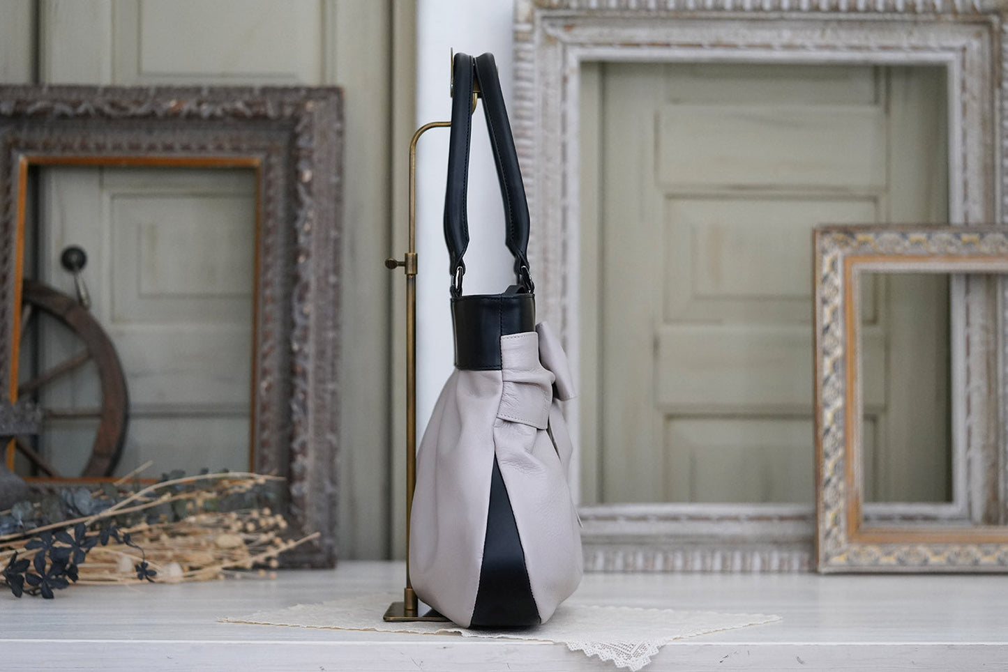 【ご当選者様用】リボンタックバッグ(ミルクティー)