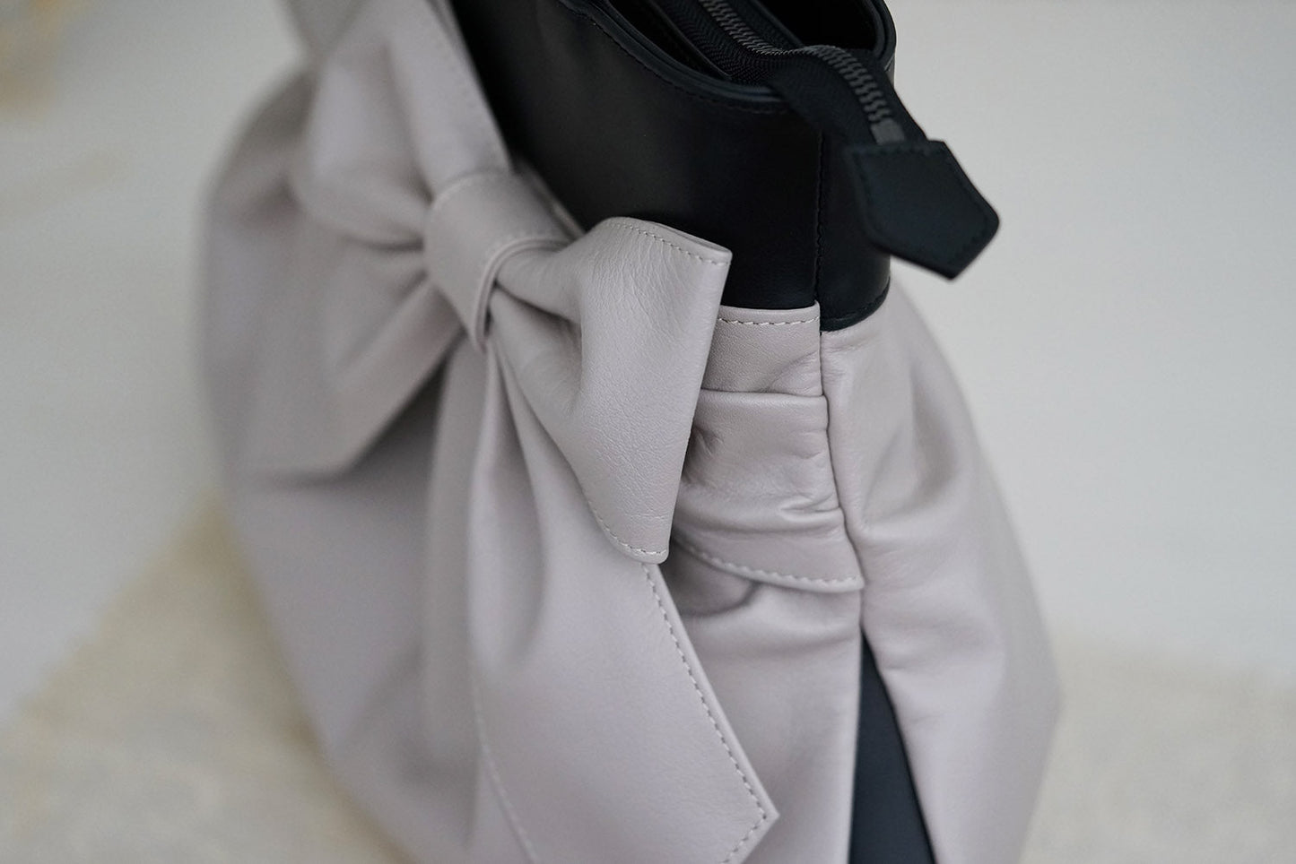 【ご当選者様用】リボンタックバッグ(ミルクティー)